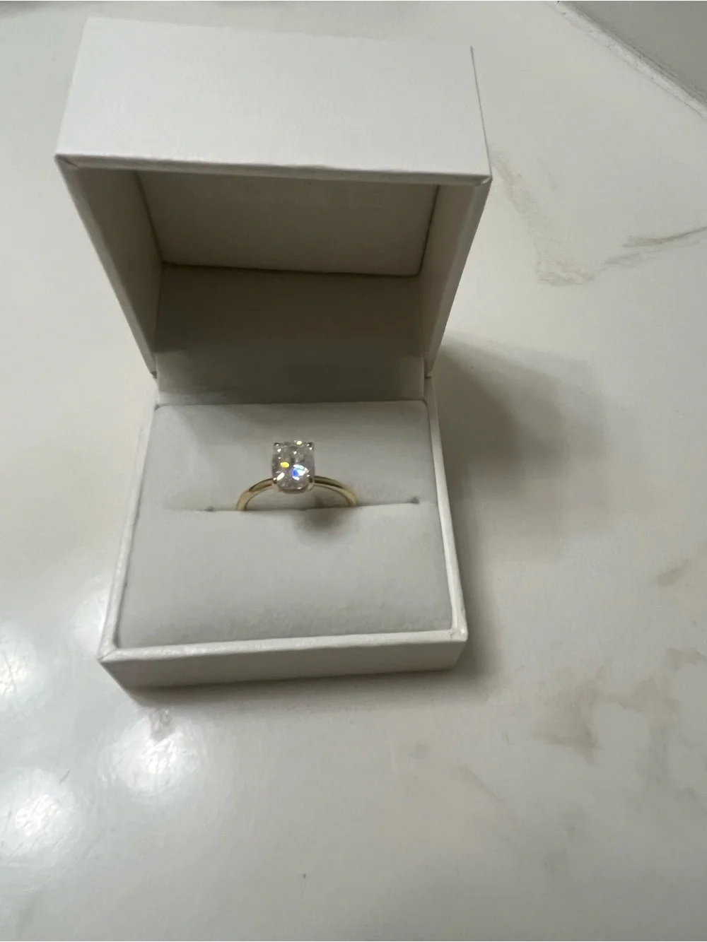 Maxine of Hollywood Gold Ring with Clear Stone